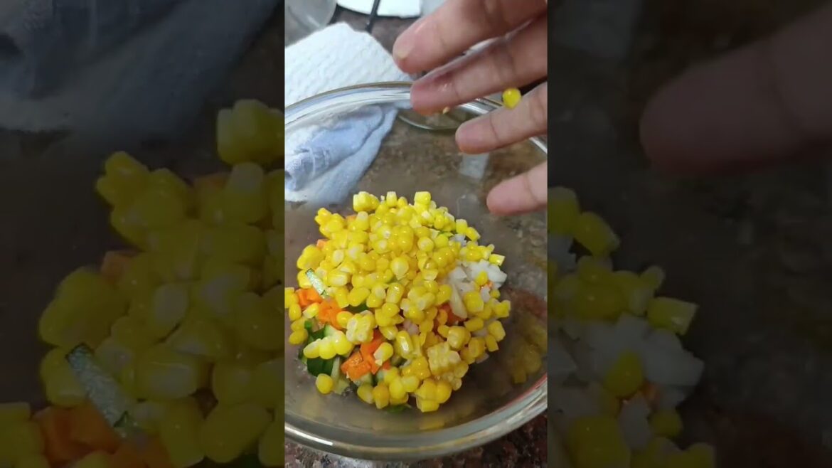Israeli Salad Recipe #food #recipe #corn #mix #salad