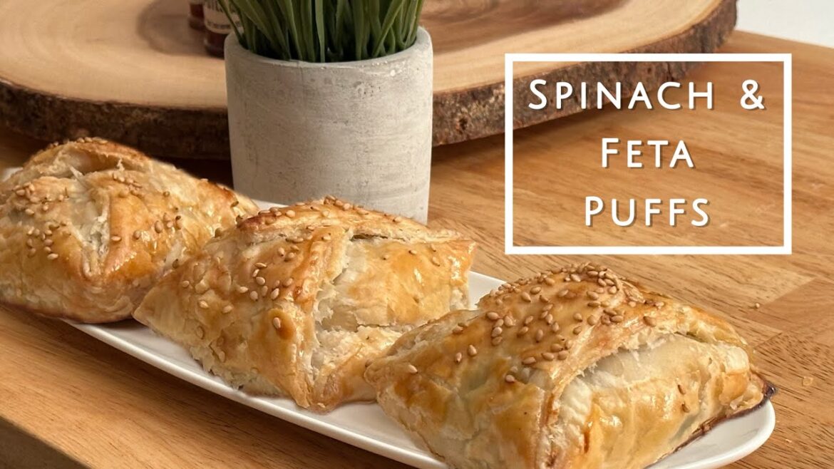 Spinach and Feta puff pastry | Easy and tasty snack Spinach and Feta puff pastry | Easy and tasty snack