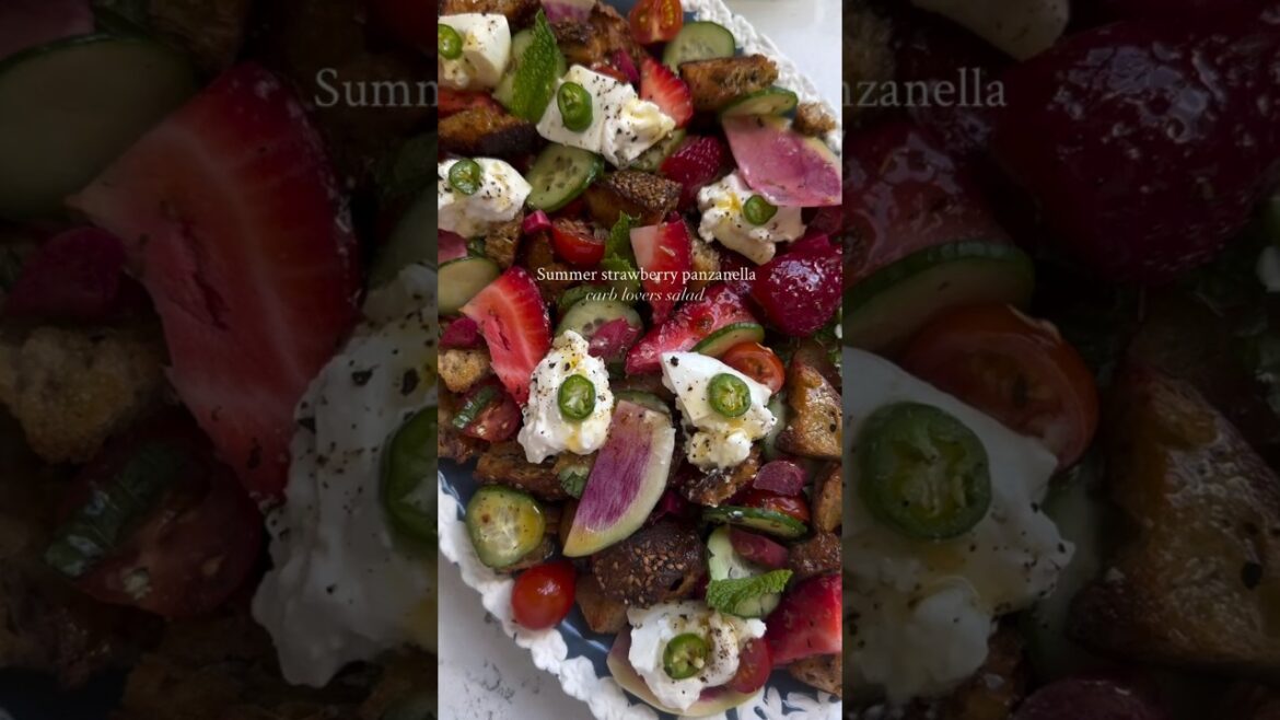 Strawberry panzanella #tiktok #food #chefmahtab #dessert #trending #recipe #cooking #dessertfood