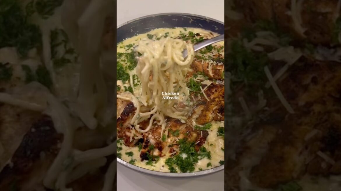 Chicken Alfredo pasta #food #foodie #recipe #easyrecipe #cooking #cookingvideo #homemade #foodlover