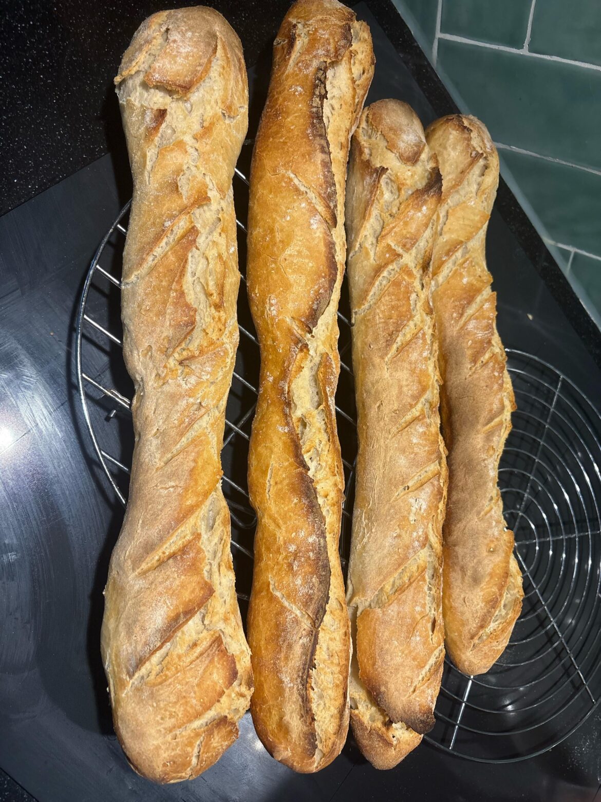 Home made sourdough baguettes for the weekend