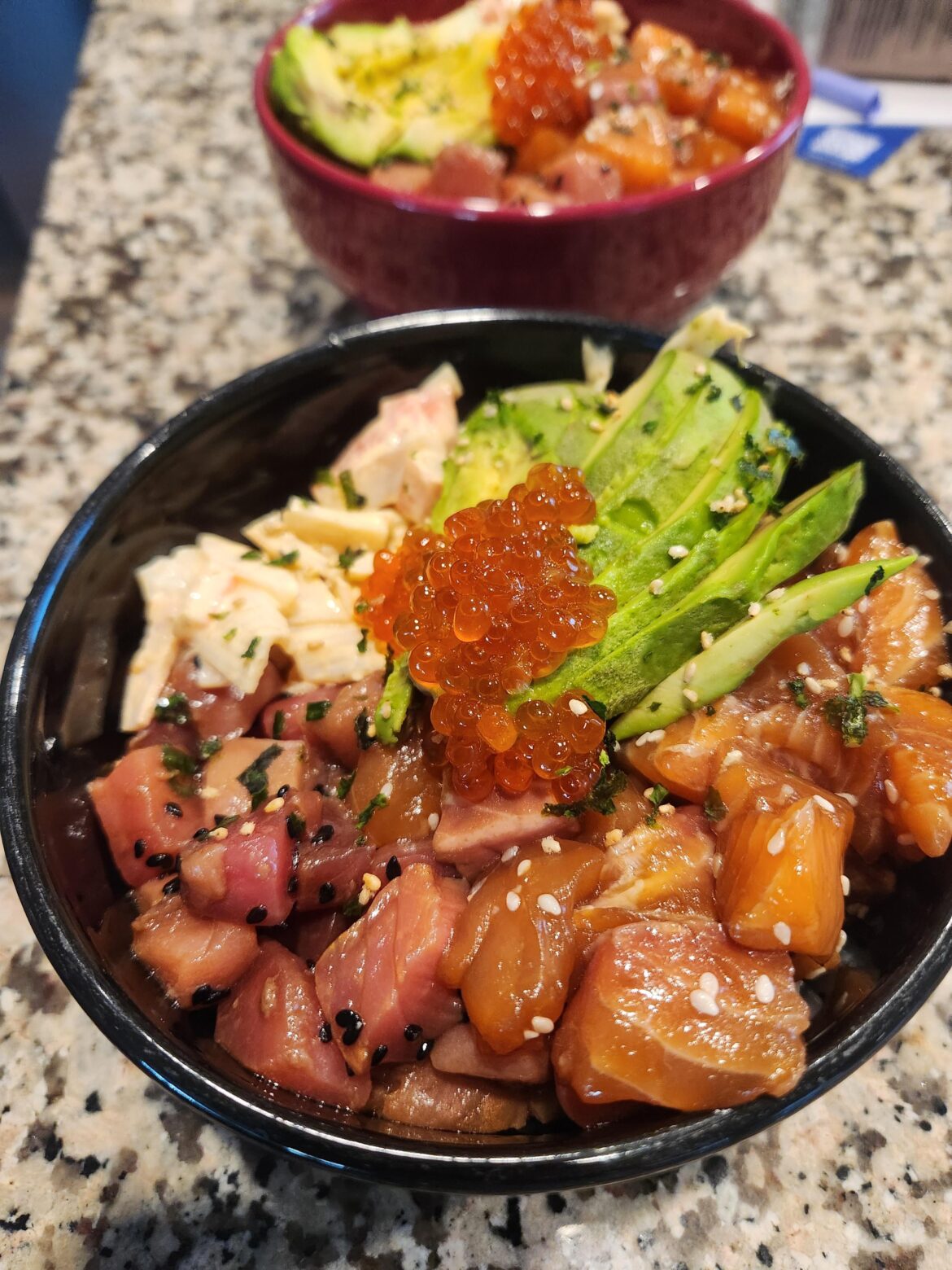 Homemade Poke bowls for date night