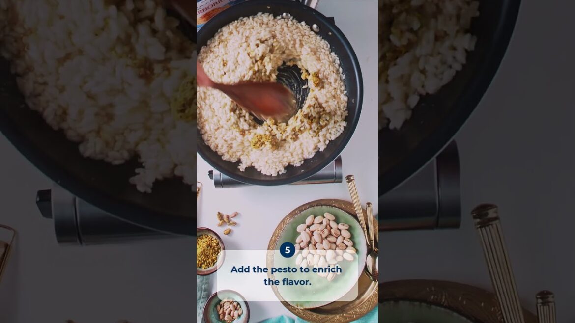 Risotto with Riso Scotti’s Arborio, pistachio pesto and yogurt. Risotto with Riso Scotti’s Arborio, pistachio pesto and yogurt.