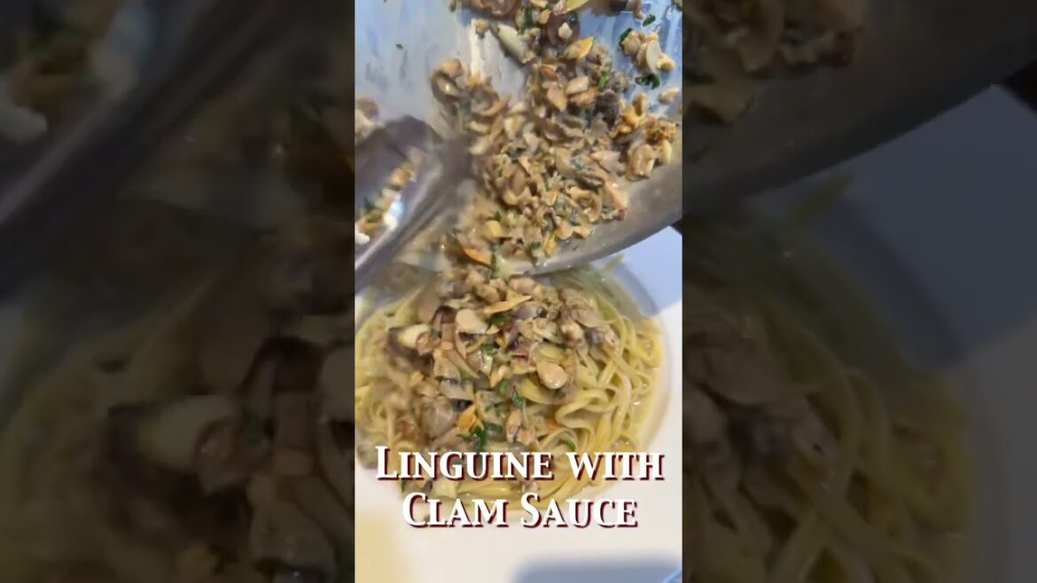 Making Linguine White Clam Sauce