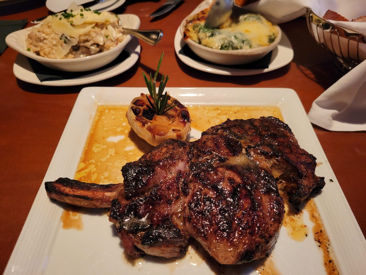 Dry-aged bone in ribeye for dinner.