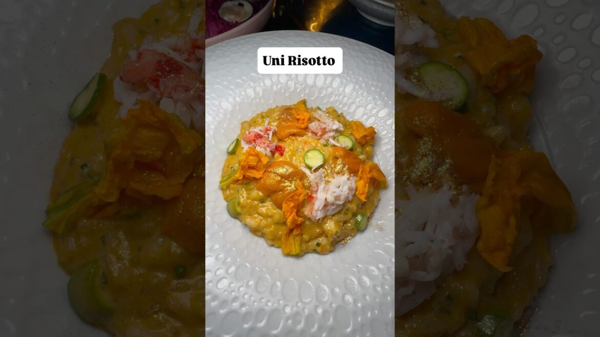 The most beautiful uni risotto! #uni #risotto