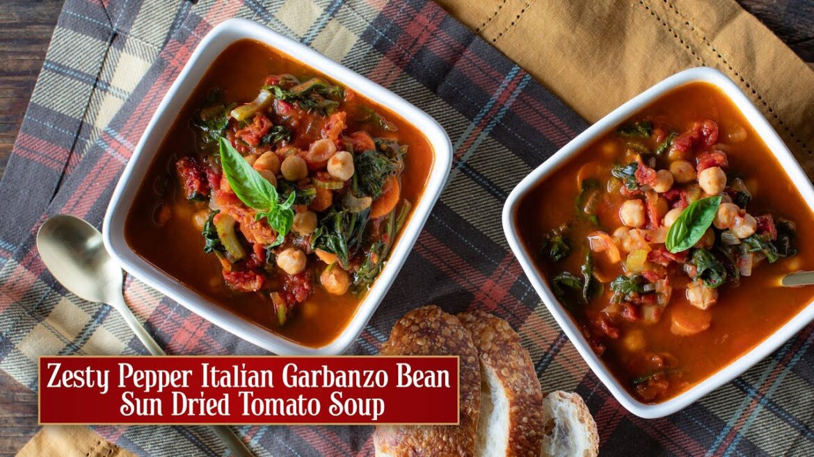 Zesty Pepper Italian Garbanzo Bean Sun Dried Tomato Soup Zesty Pepper Italian Garbanzo Bean Sun Dried Tomato Soup