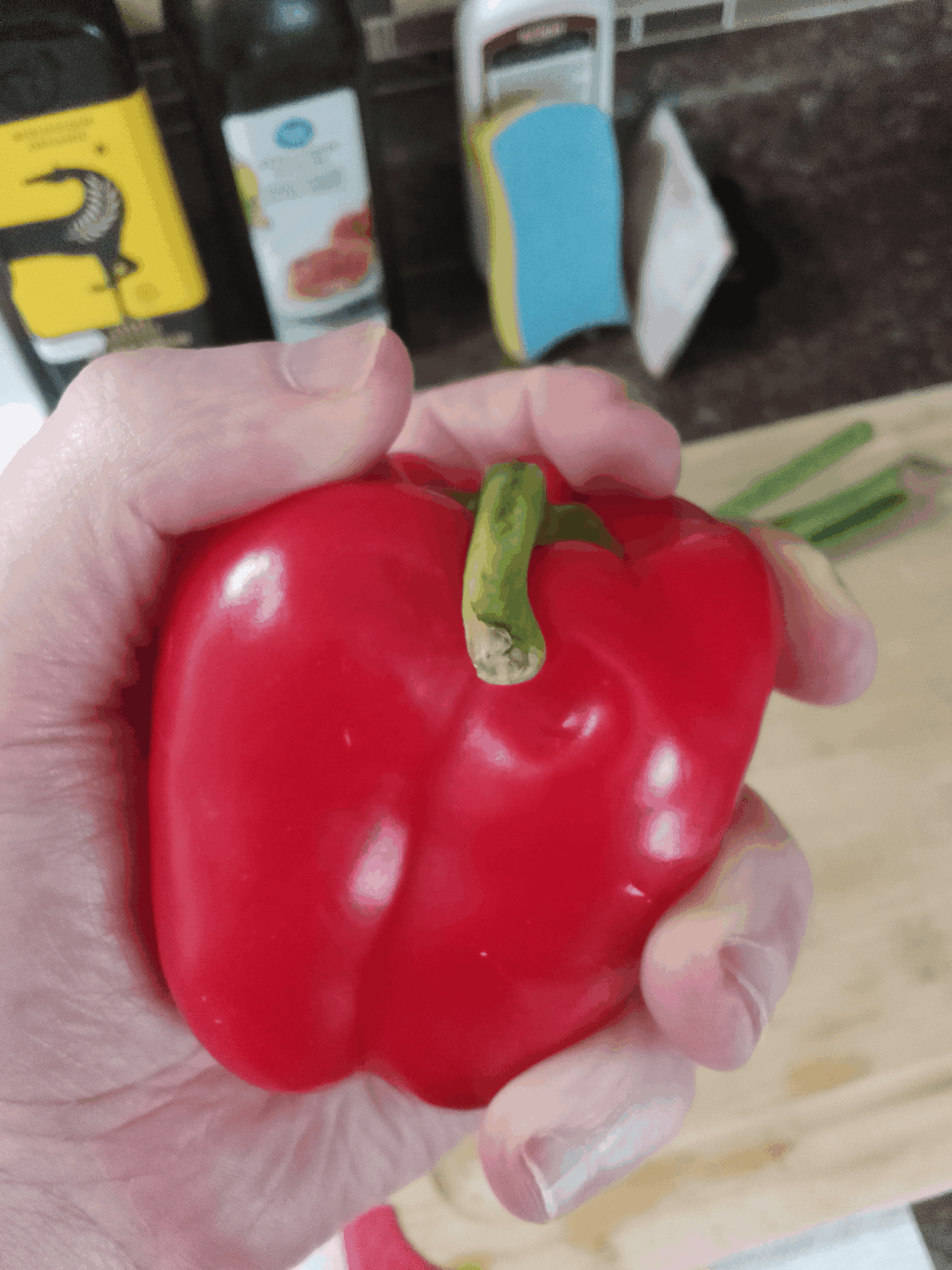 The sad bell pepper sent with my 'deluxe' meal...