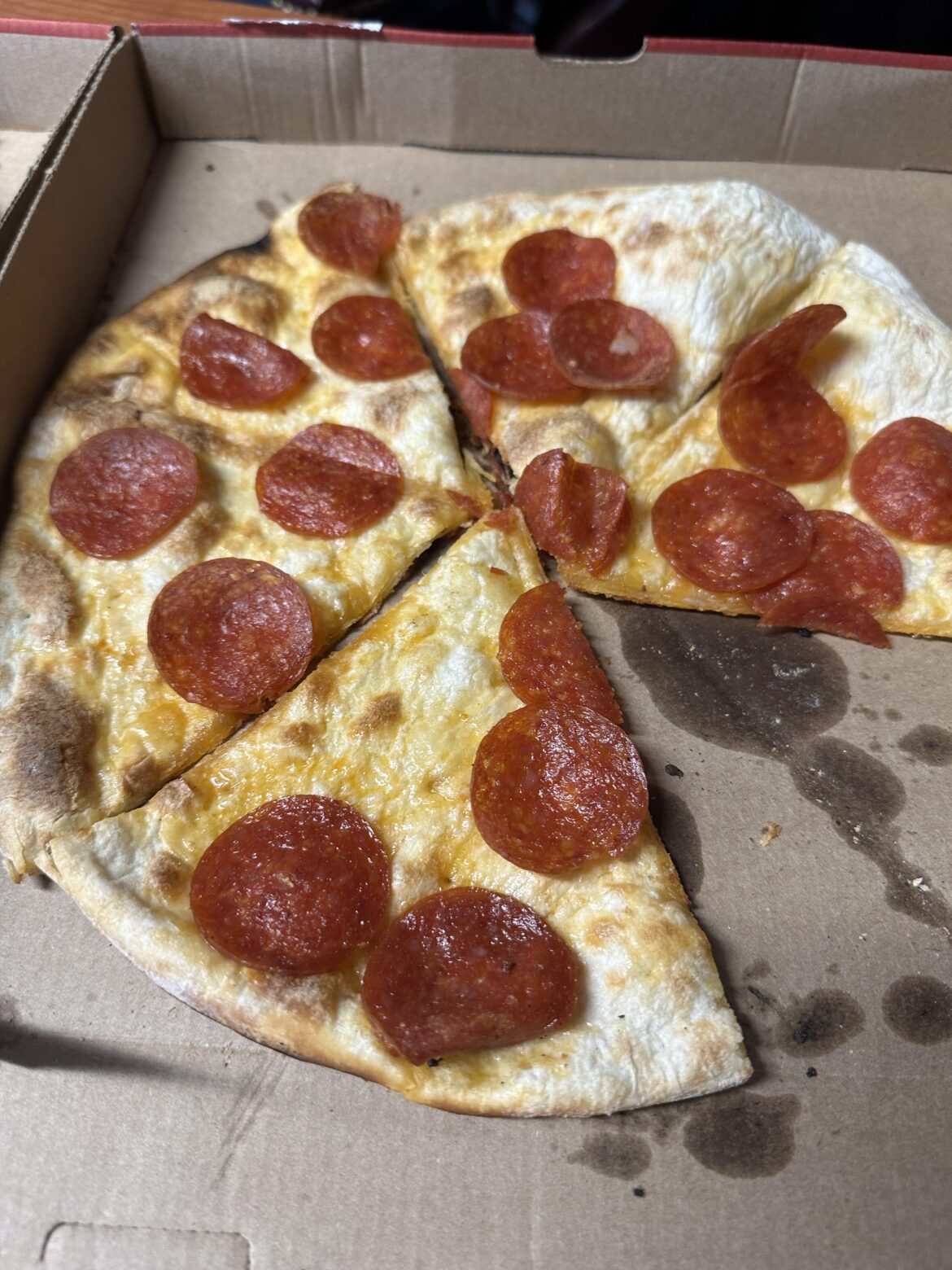 Ordered a Dillon James from Mod Pizza with pepperoni added. Got only pepperoni and crust.