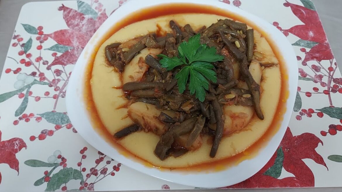 Fasole verde scăzută , rețetă grecească (Fasolakia)#otiliadumitrescu #vegan