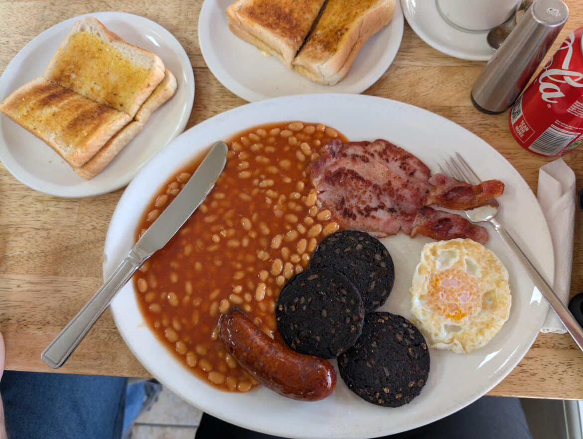 Bankside cafe 8.50 with toast. Bankside cafe 8.50 with toast.