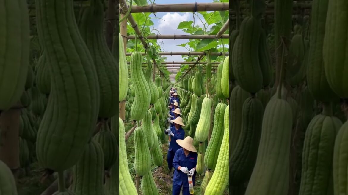 Beautiful vegetables garden#agrifuture #garden #satisfying #honeybeesting #vegetablegarden