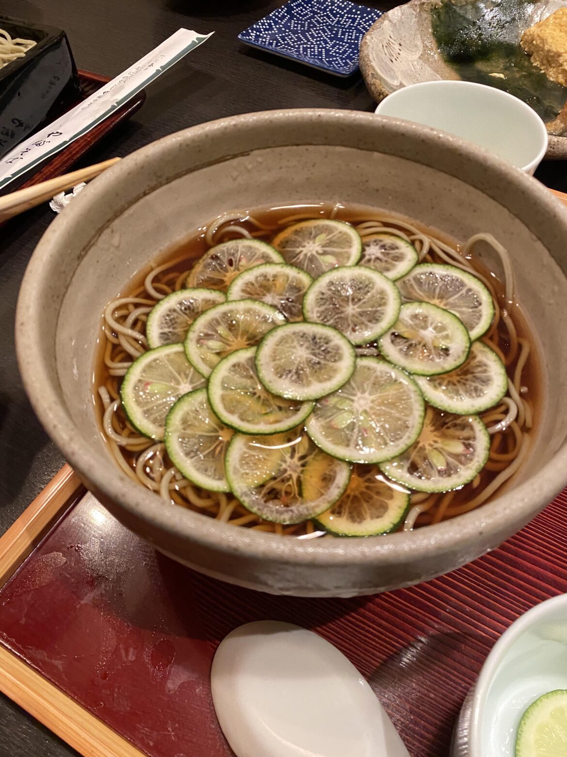 Ever seen sudachi soba? A citrusy bowl of calm from Japan 🇯🇵