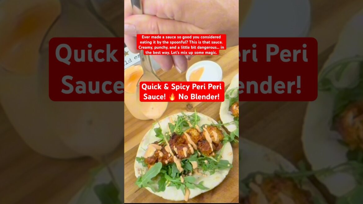 Creamy Peri Peri Sauce (No Blender!) | Quick Spicy Dip with Mayo or Greek Yogurt #spicydressing