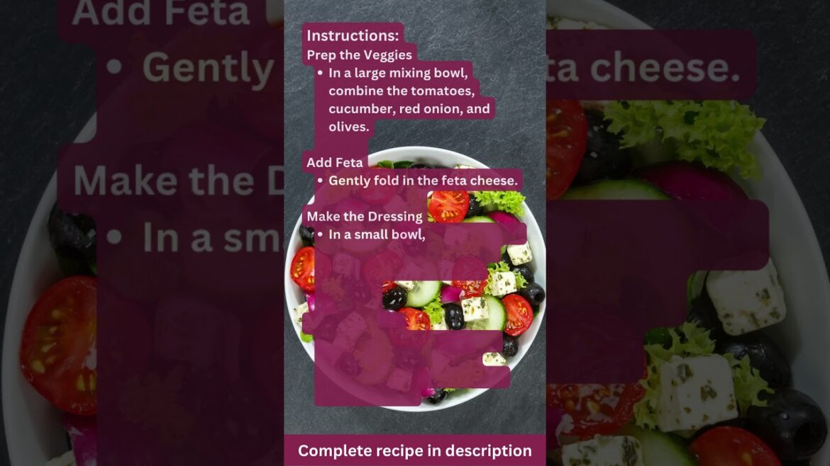 Vegetarian Recipe Greek Salad with Feta and Olives by What Shall I Cook Vegetarian Recipe Greek Salad with Feta and Olives by What Shall I Cook