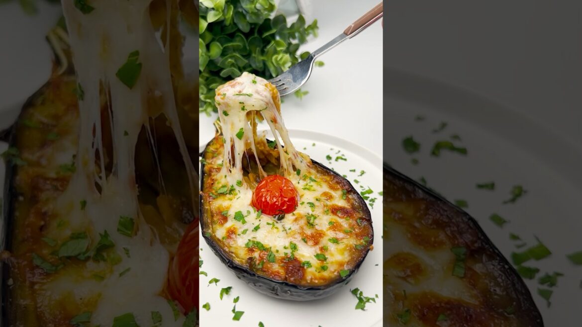 Cheesy Baked Eggplant - So Simple, So Delicious! #summeronshorts