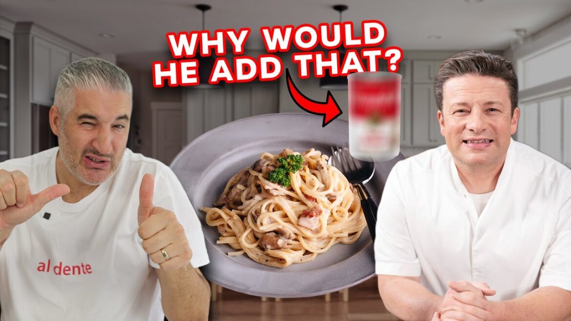 Italian Chef Reacts to Jamie Oliver Canned Soup Pasta