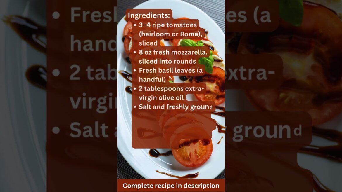 Vegetarian Recipe Caprese Salad with Balsamic Glaze by What Shall I Cook Vegetarian Recipe Caprese Salad with Balsamic Glaze by What Shall I Cook