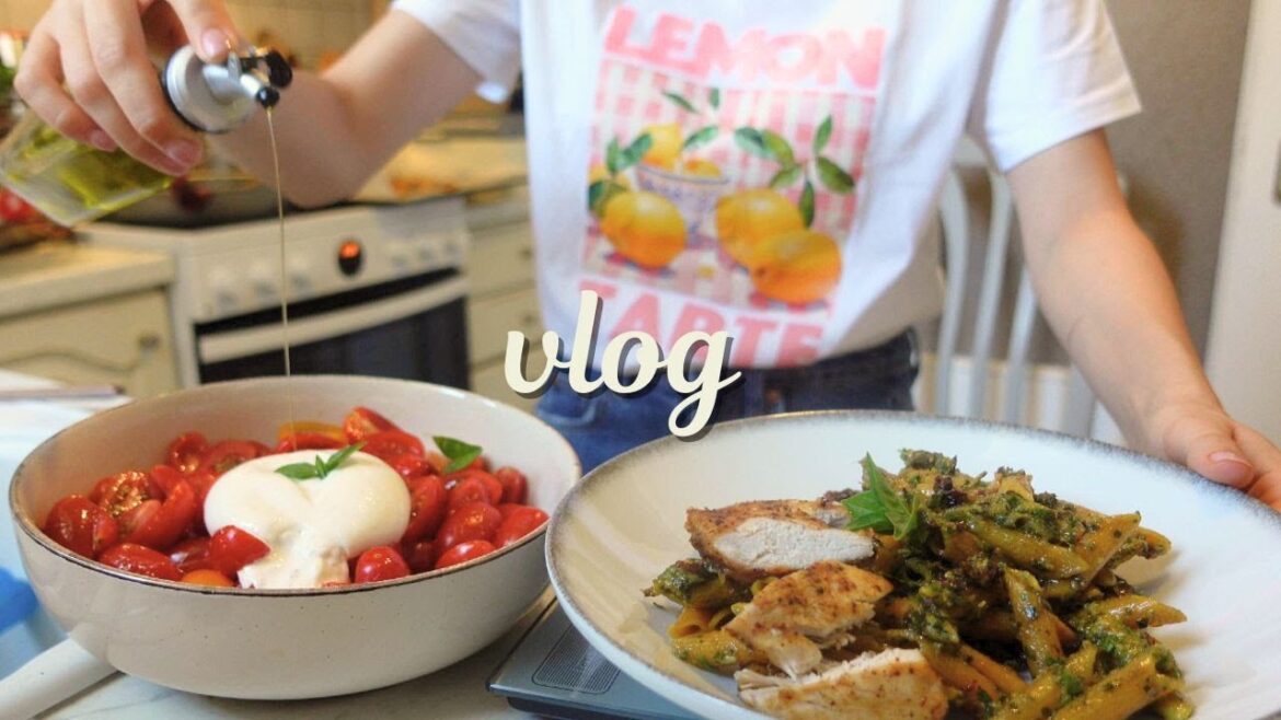 Our First Swim of the Summer in Greece | cooking with family, homemade pesto & no sugar dessert