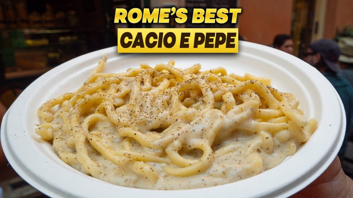 The Best CACIO e PEPE in Rome it's from a Take Away Shop