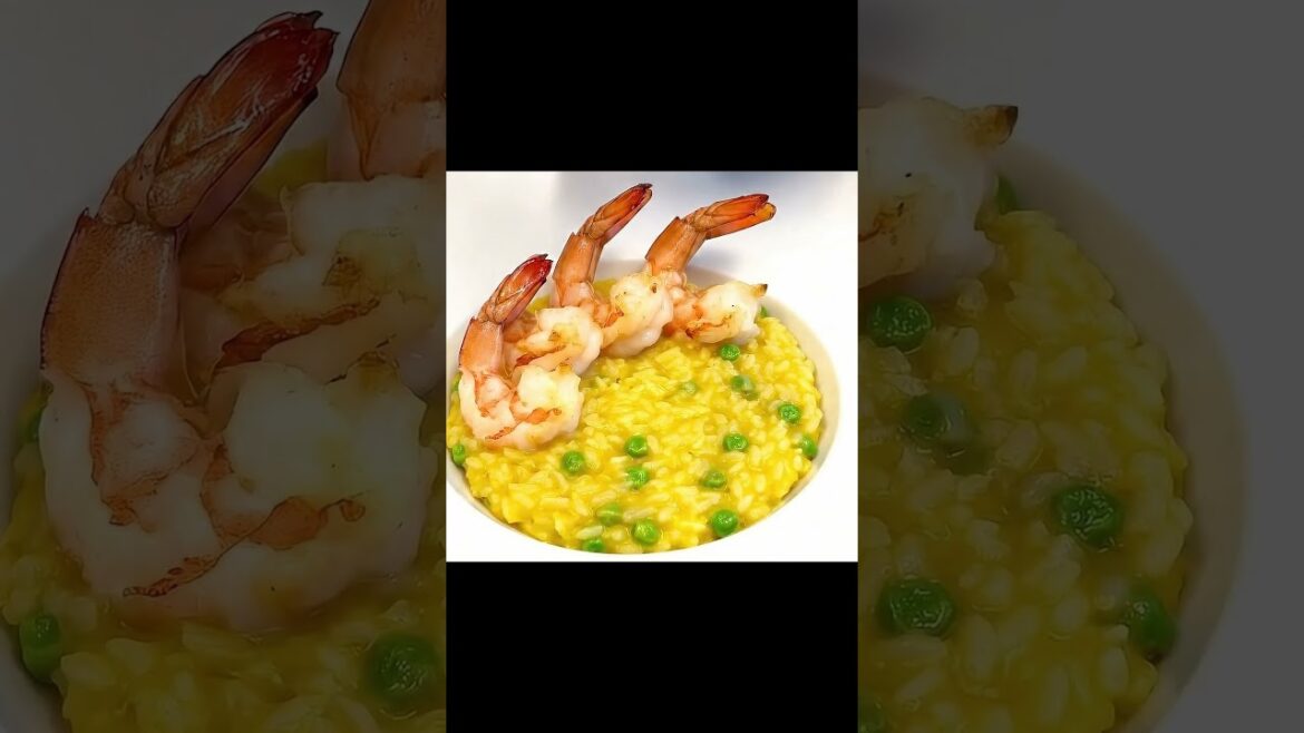 Haute Cuisine: Elegant Shrimp & Risotto with Lemon-Butter Foam