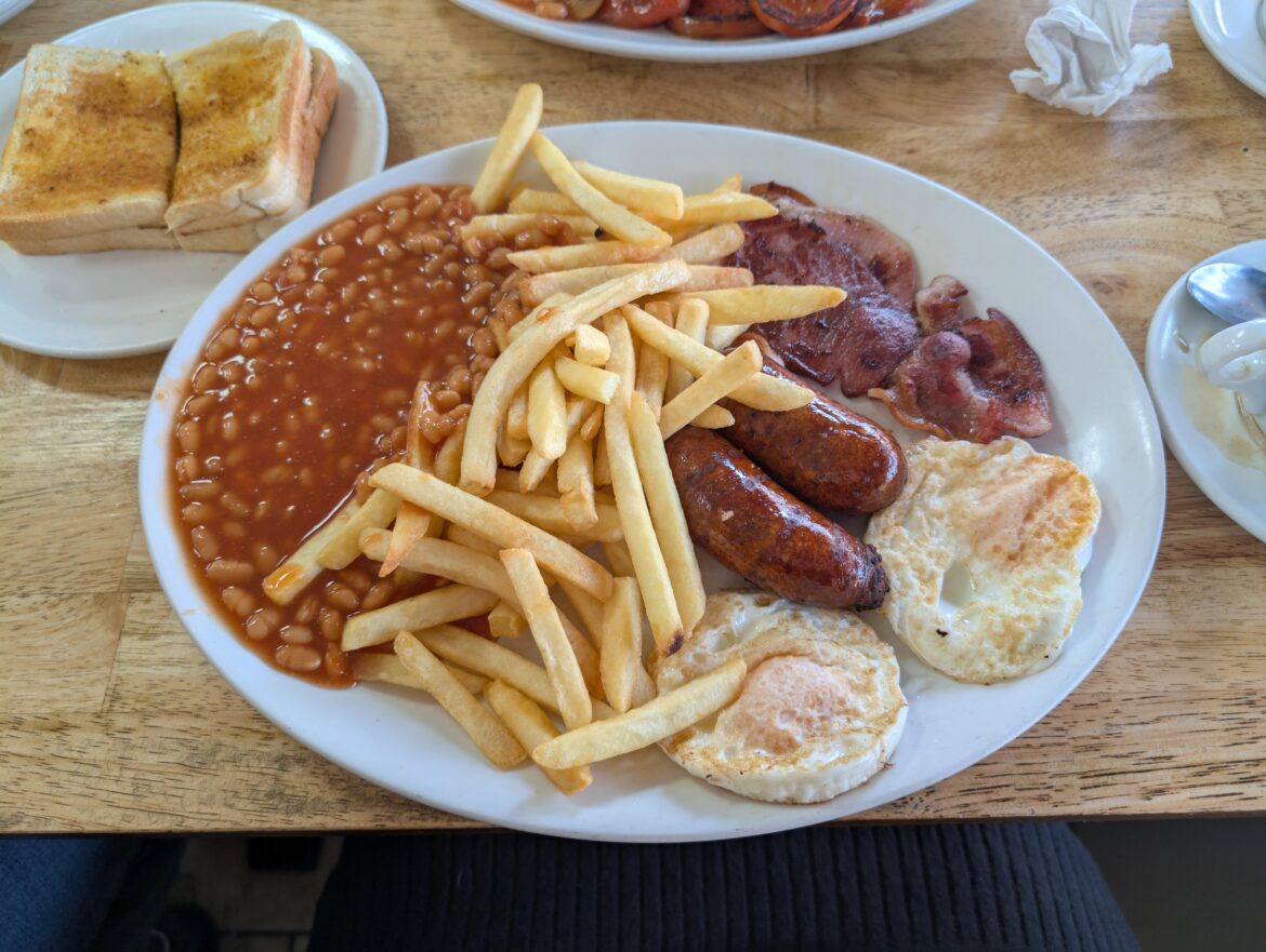 The Big Breakfast, Bankside Cafe, Waterloo £9.90 including coffee.