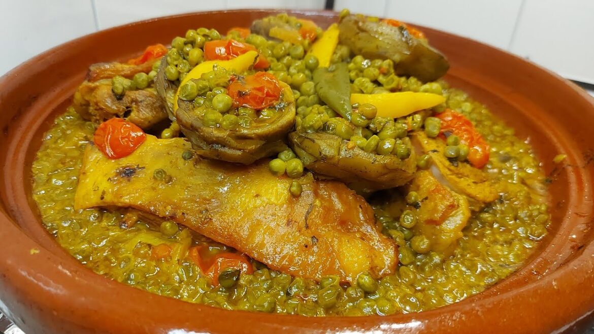 Moroccan Tajine Recipeطريقة تحضير طاجين الجلبانة والقرنيع( القوق ) بلذة و مذاق رااائع