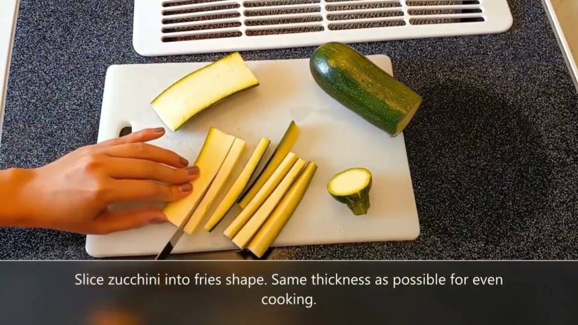 Making Zucchini Fries in the Air Fryer