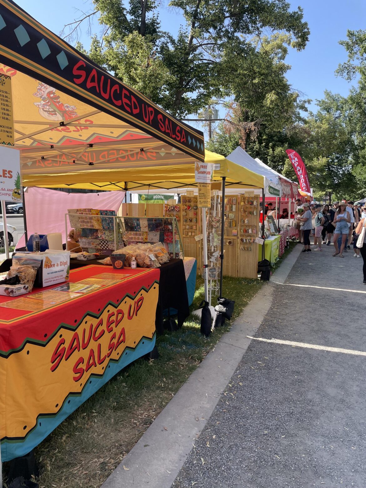 Farmers market booth set up!