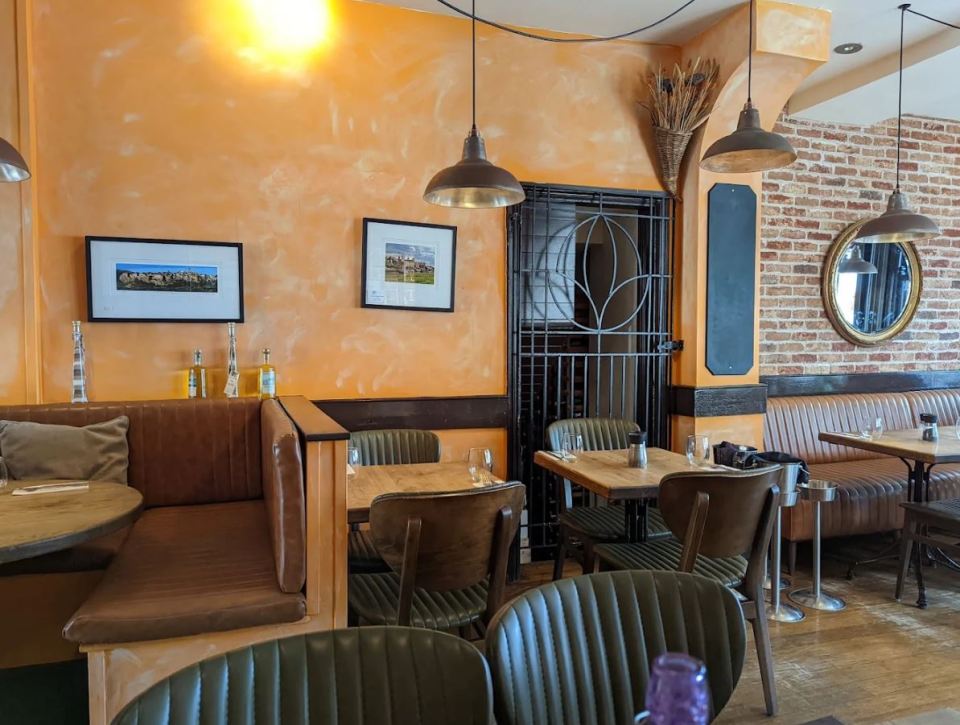 Interior of Posillipo Restaurant in Broadstairs.