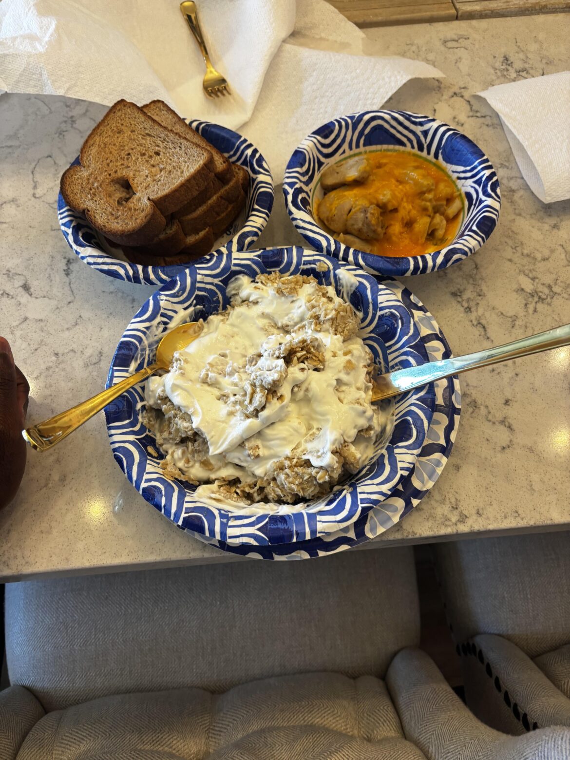 Whoever guesses what I put in the bread gets a sandwich