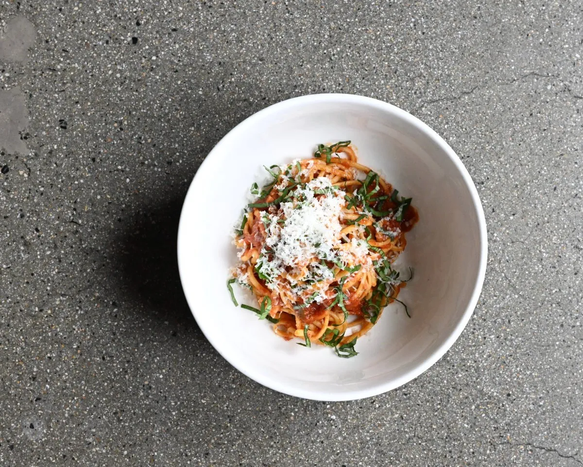 Spaghetti pomodoro from POE-Lenta at Time Out Market Boston
