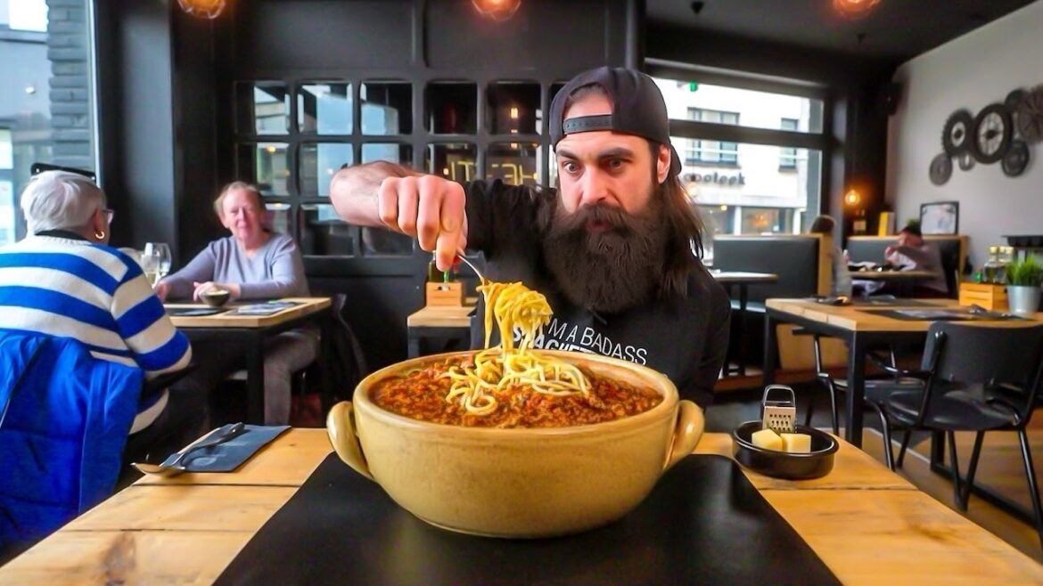 I ORDERED BELGIUM’S FAMOUS GIANT SPAGHETTI BOWL CHALLENGE | BeardMeatsFood I ORDERED BELGIUM'S FAMOUS GIANT SPAGHETTI BOWL CHALLENGE | BeardMeatsFood