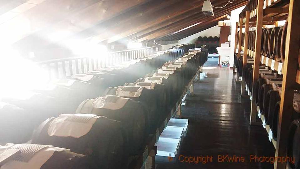 Barrel of ageing Traditional Balsamic Vinegar Of Modena in the attic