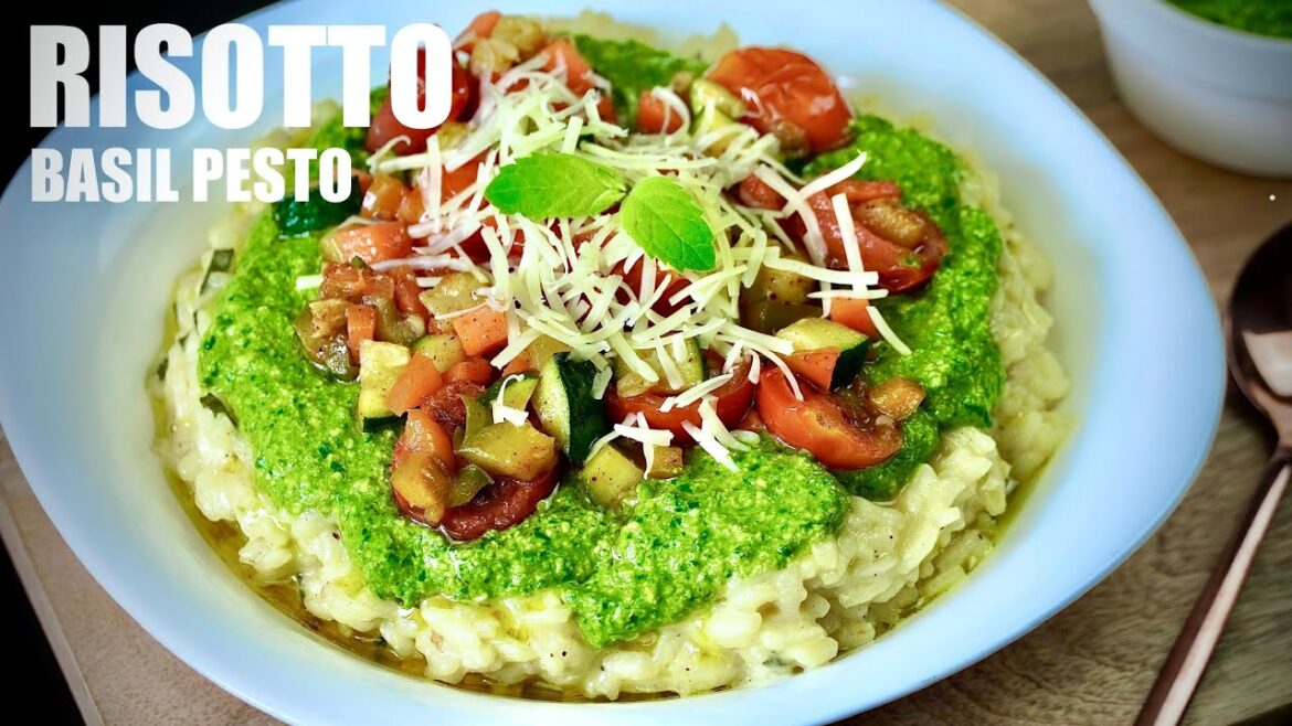Italian Veg Risotto Recipe – Creamy Vegetarian Basil Pesto Italian Risotto – Sattvik Kitchen Italian Veg Risotto Recipe - Creamy Vegetarian Basil Pesto Italian Risotto - Sattvik Kitchen