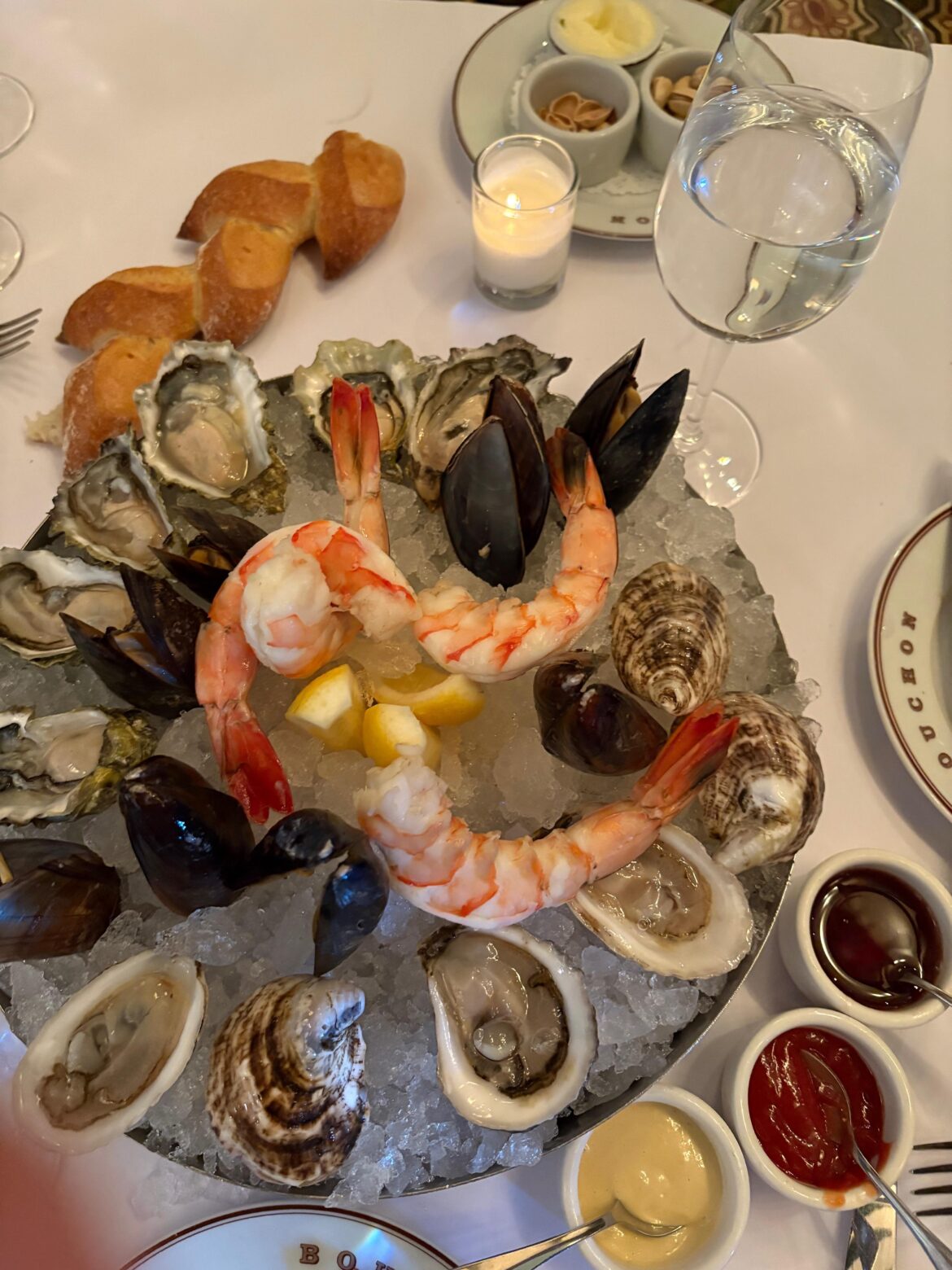 Seafood sampler at Bouchon in Napa