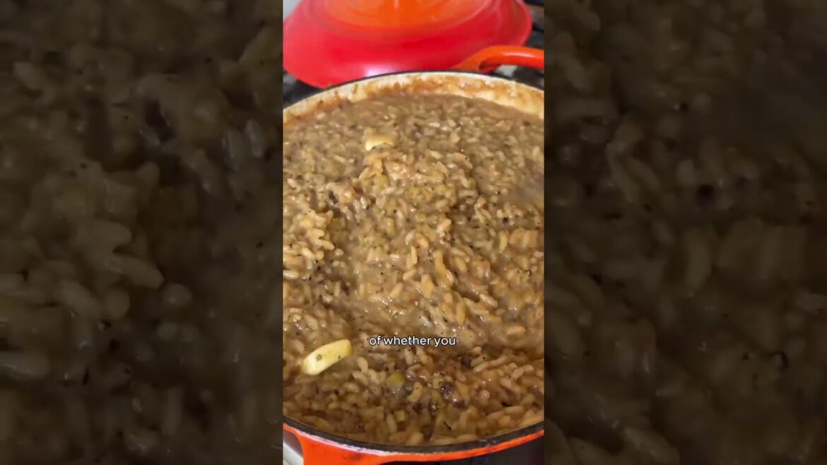 Caramelised leek and miso risotto:)