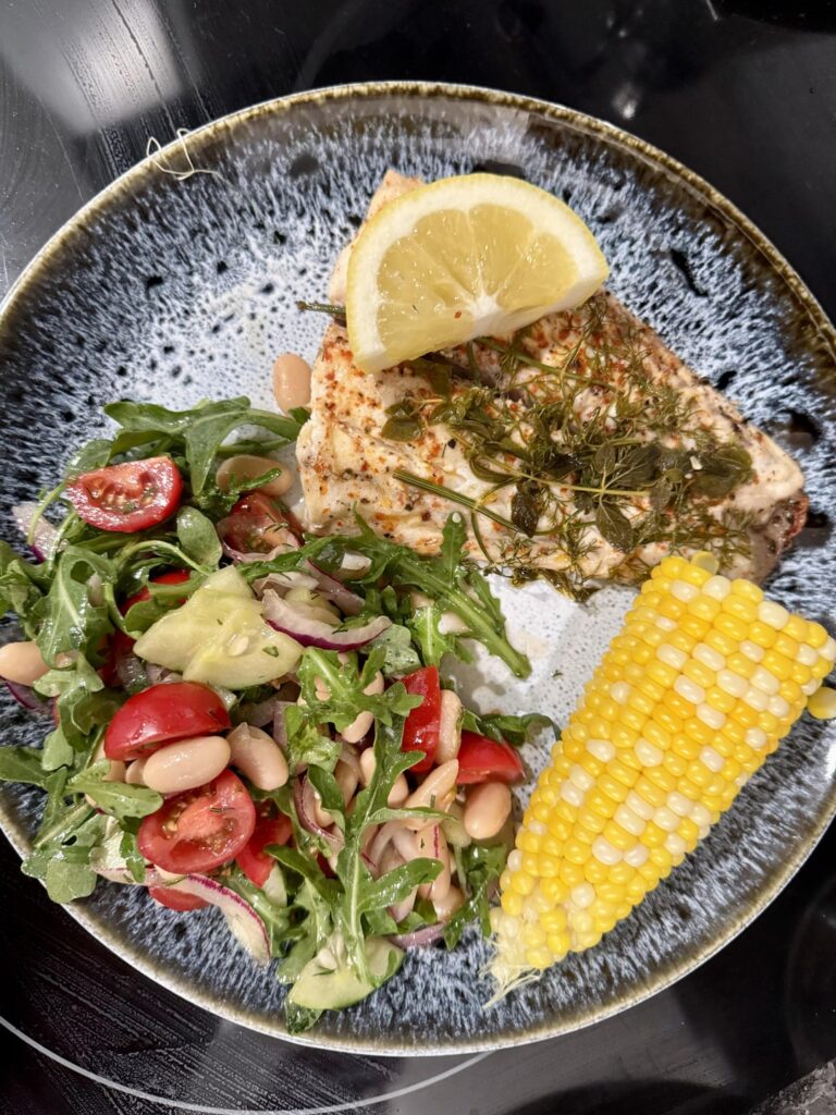 Last night's dinner and this morning's breakfast