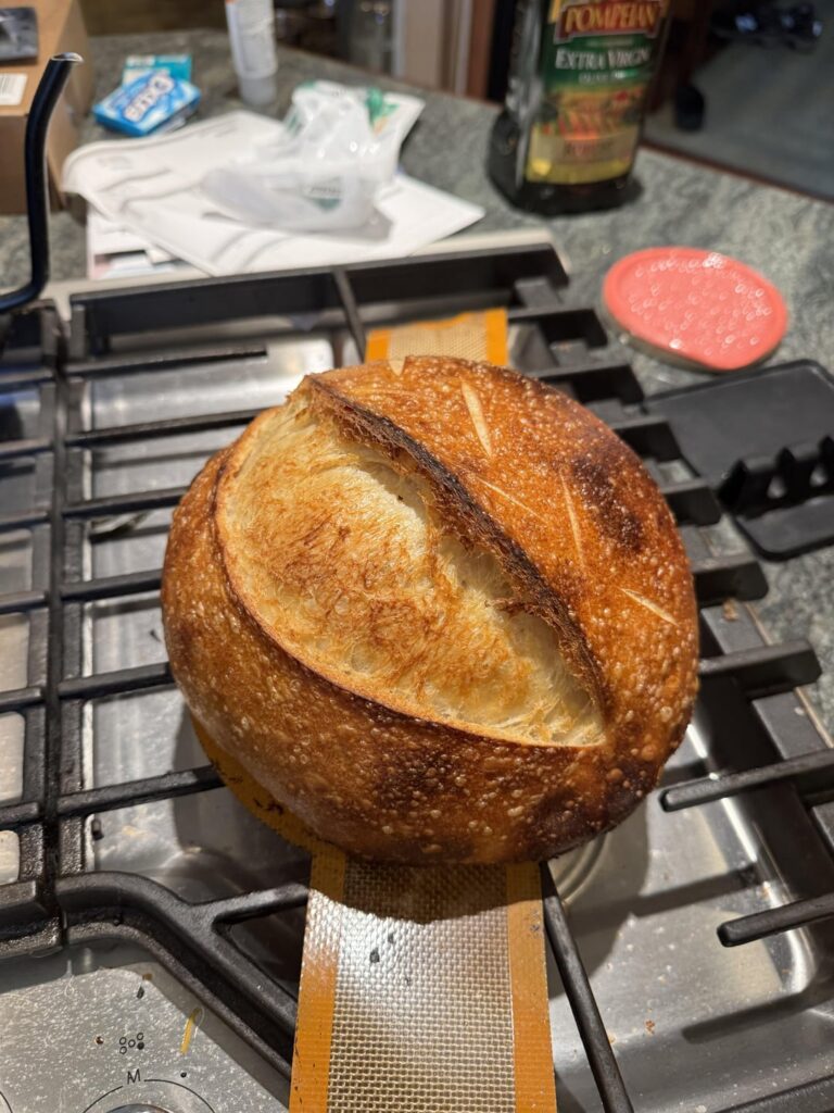 thought it was over fermented this time but loaf looks like this…