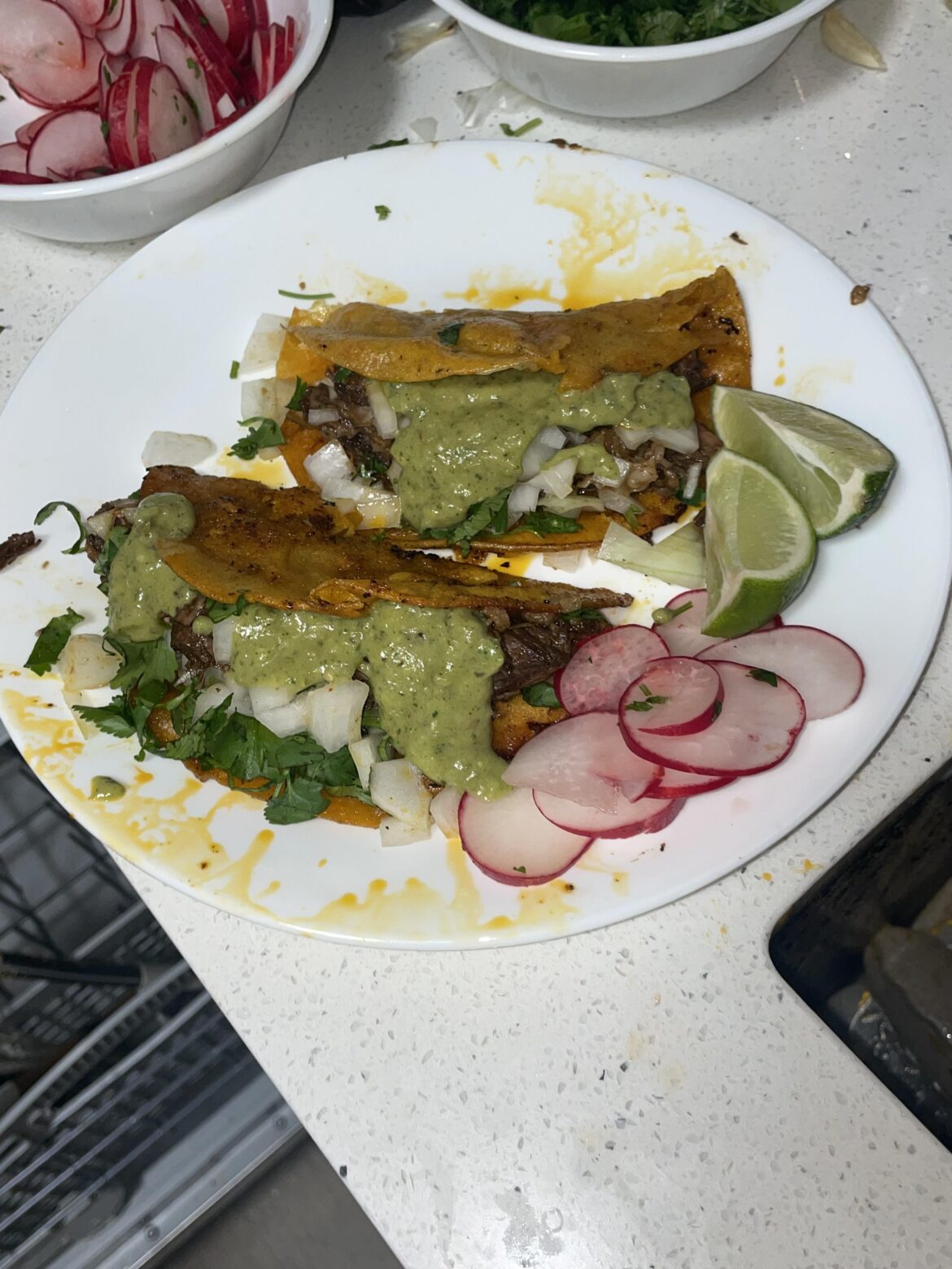 Homemade birria tacos