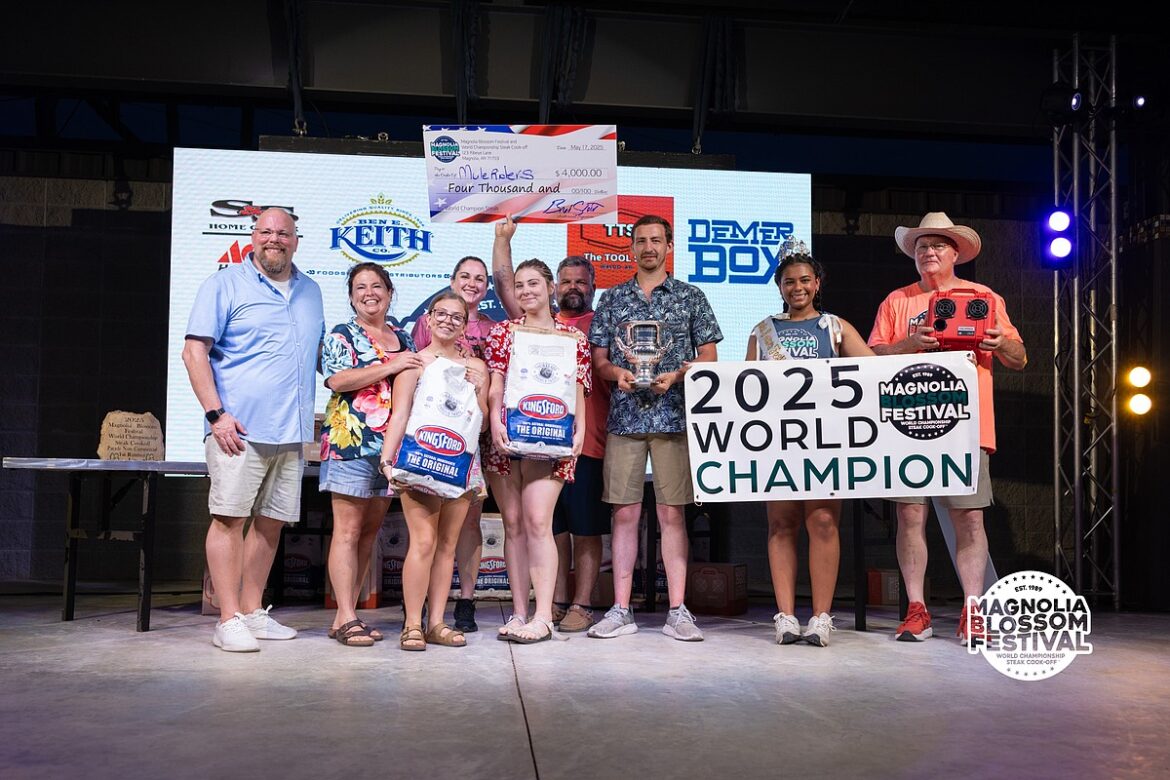 Muleriders win steak cooking contest at 2025 Blossom Festival