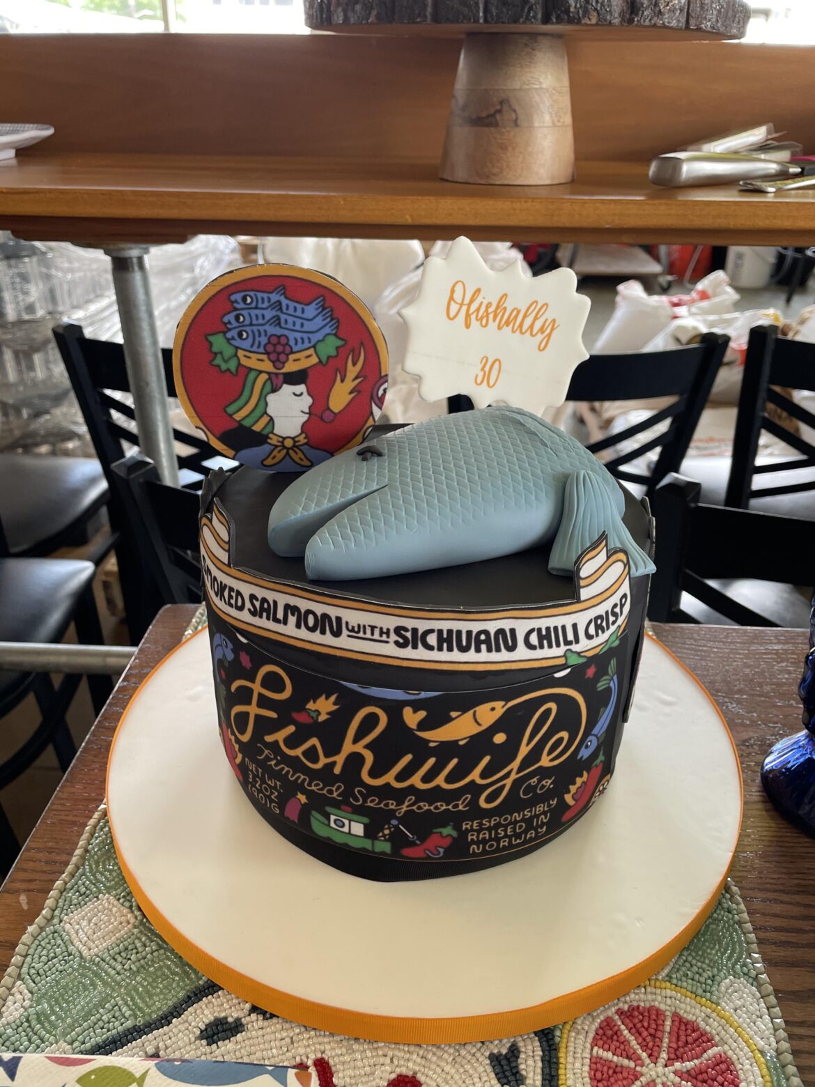 My girlfriend threw a tinned fish themed birthday party for me