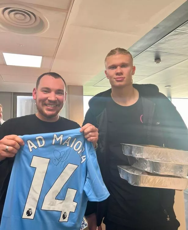 Enrico from Ad Maiora pictured with Manchester City's Erling Haaland