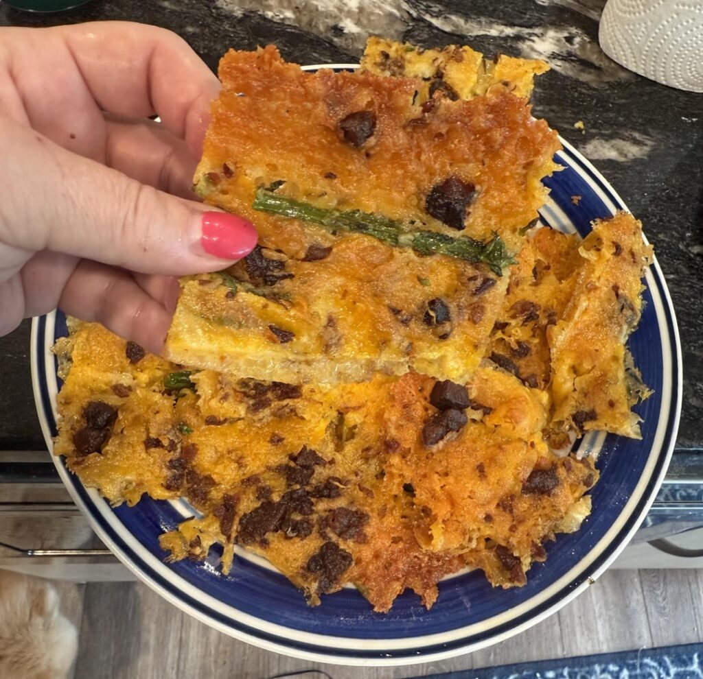 Asparagus, cheese crisp take 2