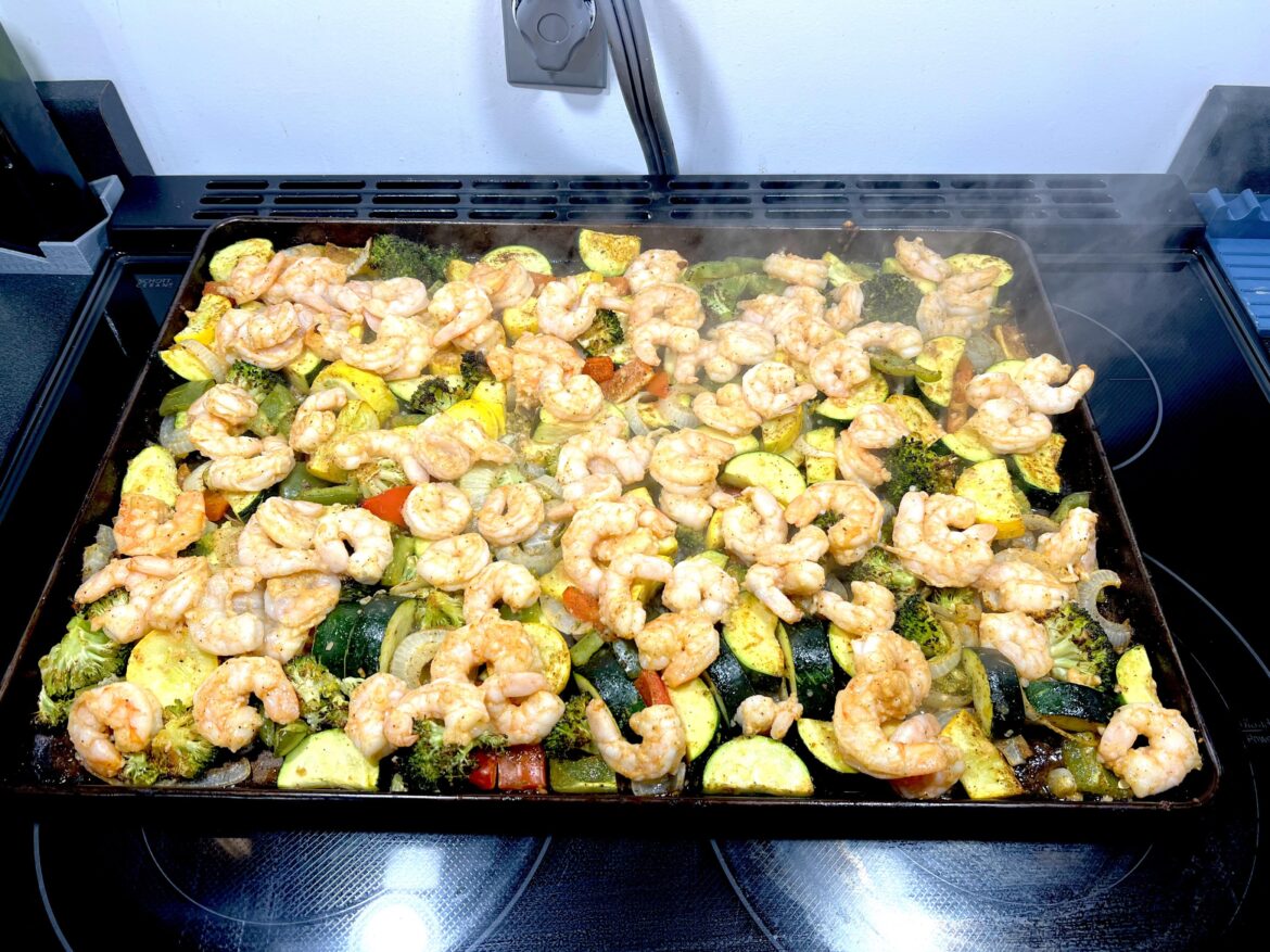 Simple shrimp and vegetables