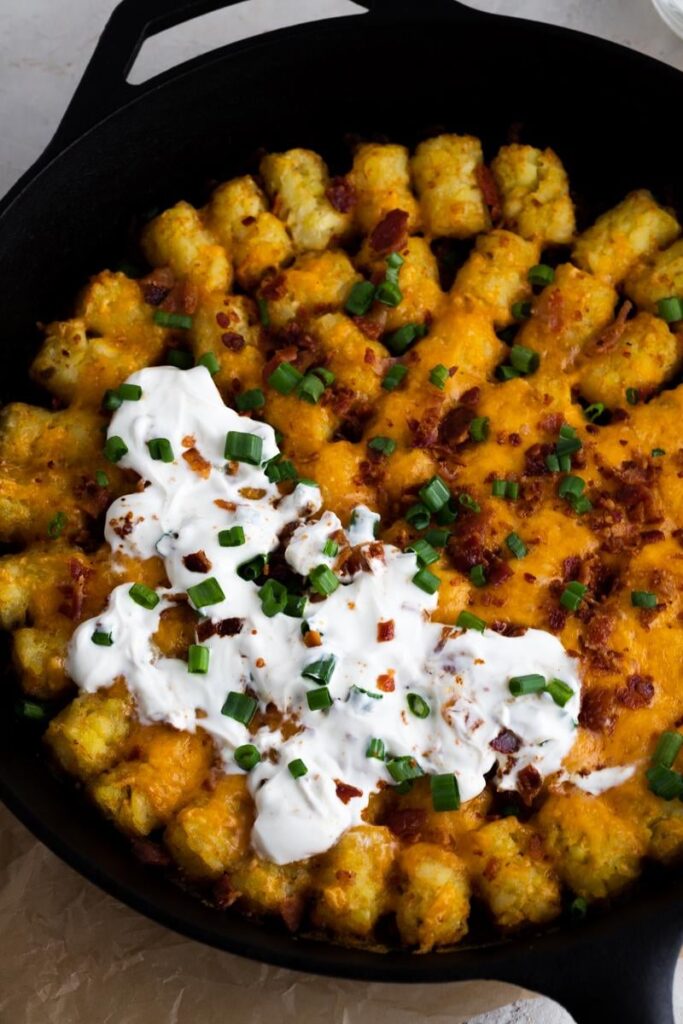 Grilled Loaded Tater Tots