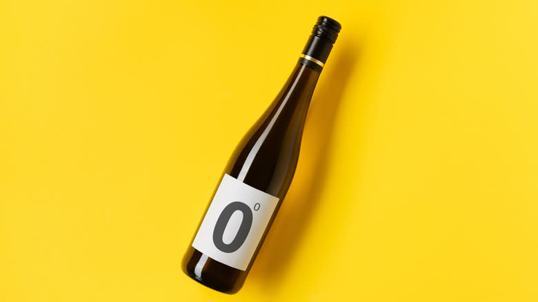 displayed non alcoholic wine