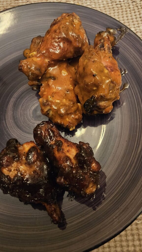 Husband is away, wife will play. Wing challenge day 2!