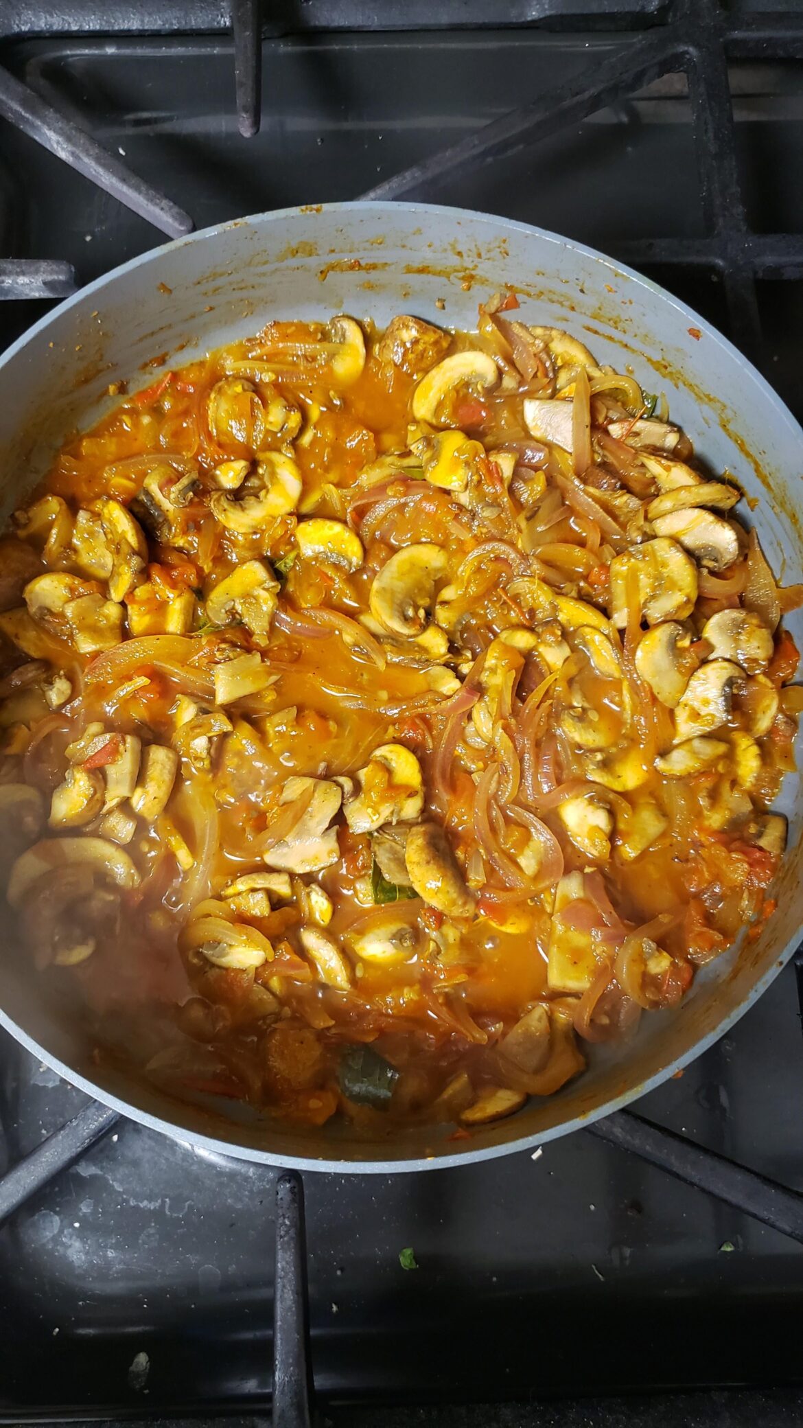 Mushroom masala ( Indian spiced mushromms)