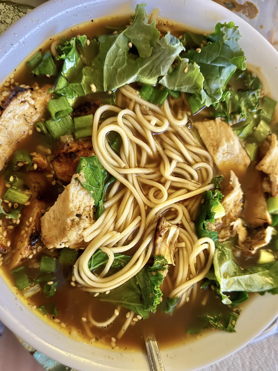 Had a tiny breakfast so I could eat this. 1150 calories. Recipe in the comments!